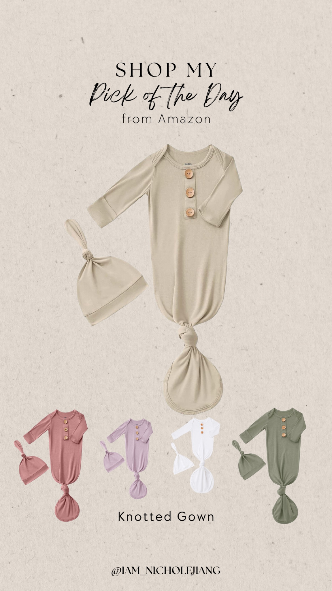 Our favorite newborn knotted gown from Amazon! Plus it comes in multiple colors 🤍

#LTKFindsUnder50 #LTKKids #LTKBaby