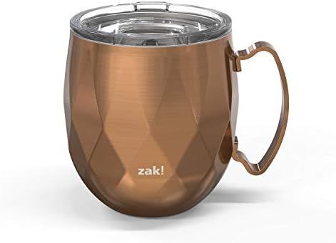 Zak Designs Fractal Vacuum Insulated Stainless Steel Mule Mug with Press-In Lid and Splash-Proof ... | Amazon (US)