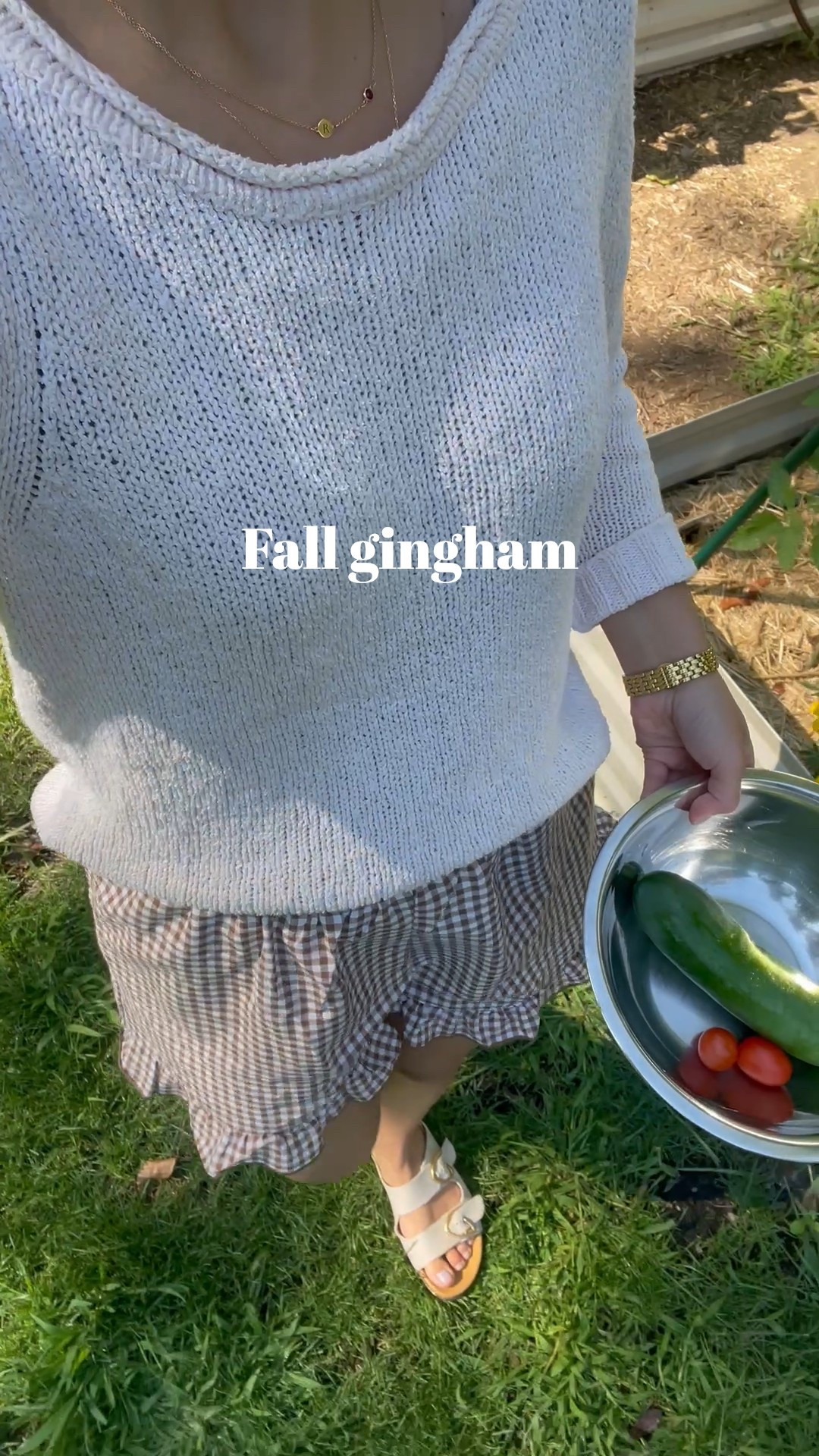 Saturday morning ☀️ 🪴

Chocolate gingham shorts scream pre-Fall when it’s still screaming summer out. I found these designer dupes for under $15. Comment or DM for links 🫶🏼.

#ootd #styletip #casualoutfit #casualstyle #outﬁtinspo #gingham #prefall #founditonamazon 

#LTKFindsUnder50 #LTKStyleTip #LTKPetite