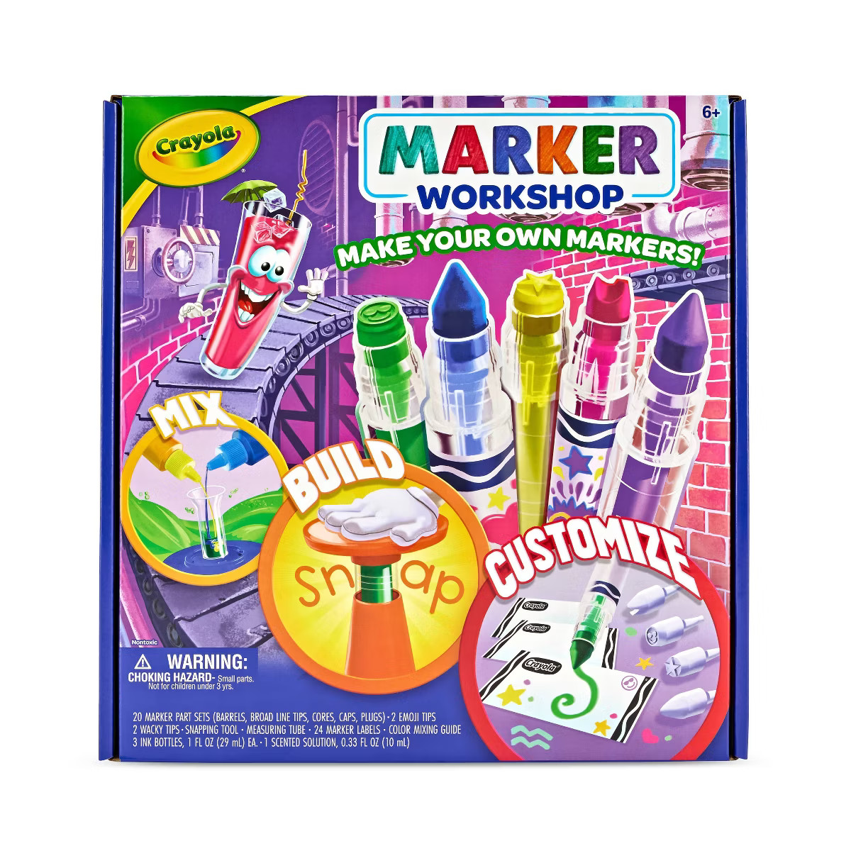Crayola Marker Maker Kit for Kids (55pc), DIY Scented, Emoji, Broad and Fine Tip Markers, Arts an... | Target