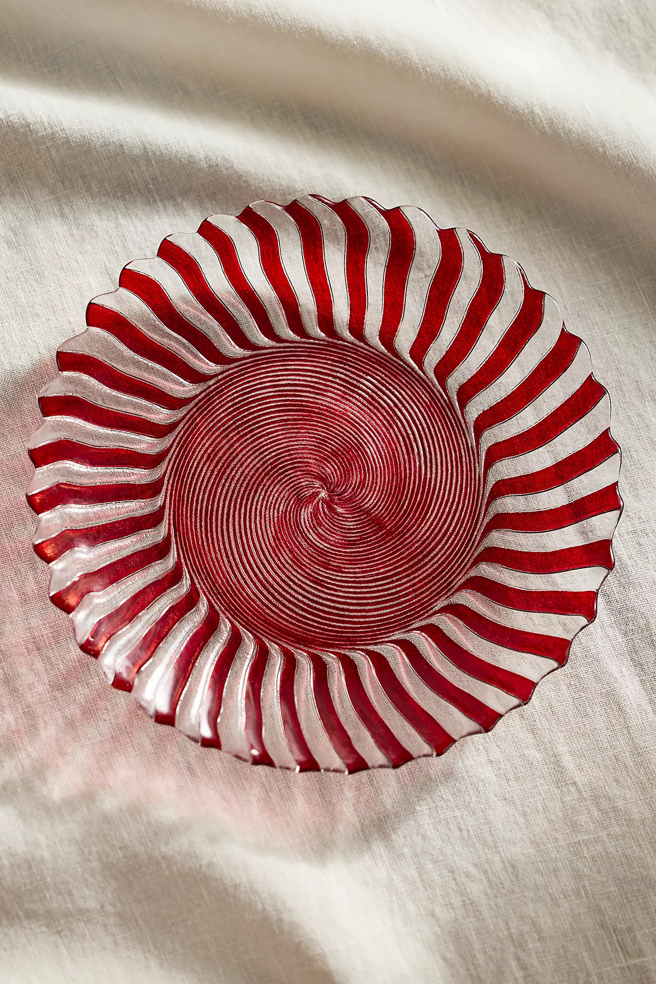 Candy Cane Glass Plate | Anthropologie (US)
