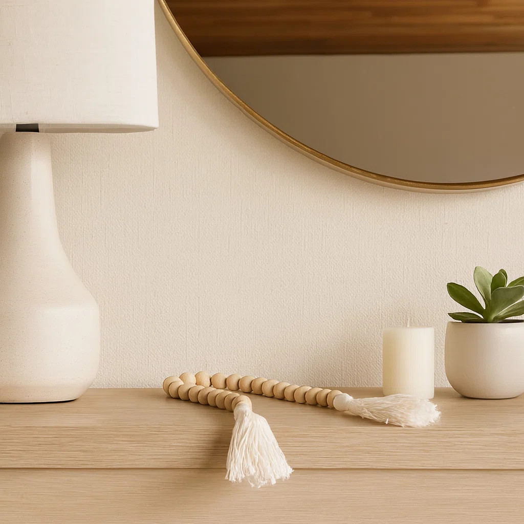 Handmade Decorative Beads Strand with Tassel Finish - Ideal Decorations for Bookshelf, Home Decor... | Wayfair North America