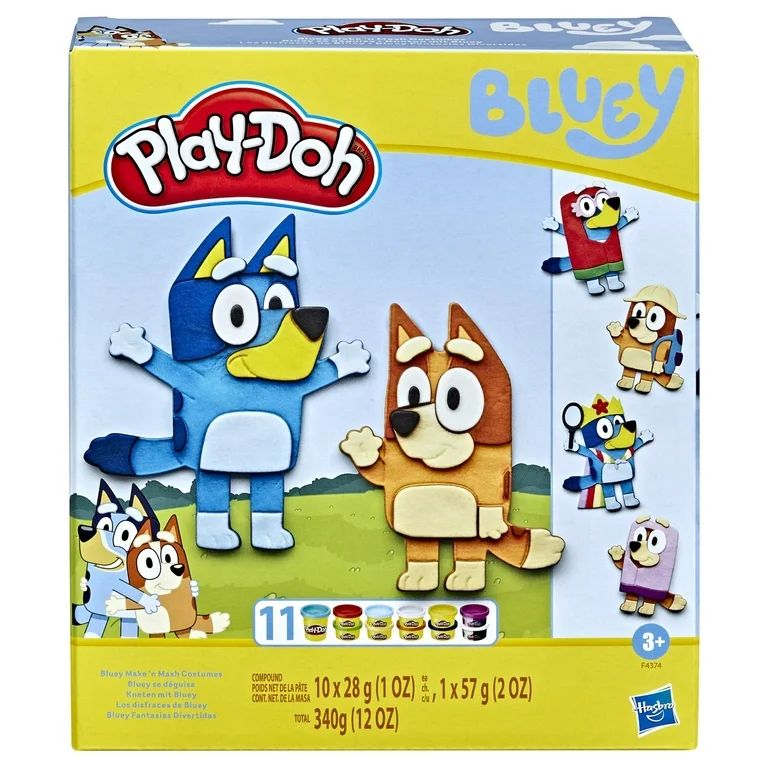 Play-Doh Bluey Make 'n Mash Costumes Playset with 11 Cans | Walmart (US)