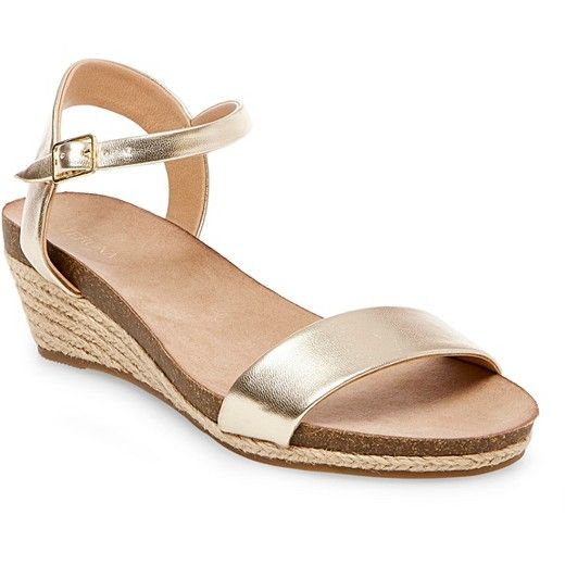 Women's Eve Footbed Wedge Quarter Strap Sandals - Merona™ | Target