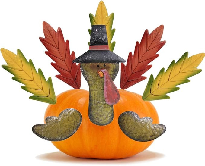 MorTime Turkey Pumpkin Making Kit, Colorful Metal Thanksgiving DIY Pumpkin, Turkey Pumpkin Decora... | Amazon (US)