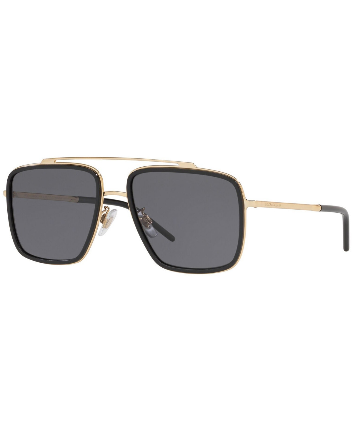 Dolce&Gabbana Polarized Sunglasses, DG2220 - GOLD/BLACK/Grey Solid | Macy's