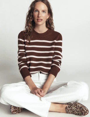 Boden Women's Lucy Chunky Cotton Sweater in Brown | Size Large | Boden (US)