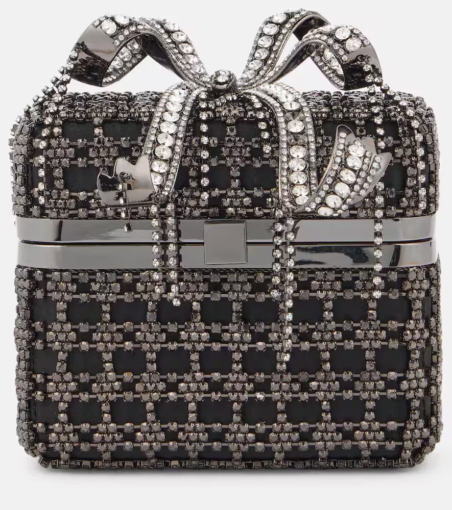 Self-Portrait Bow-detail crystal-embellished shoulder bag | Mytheresa (UK)