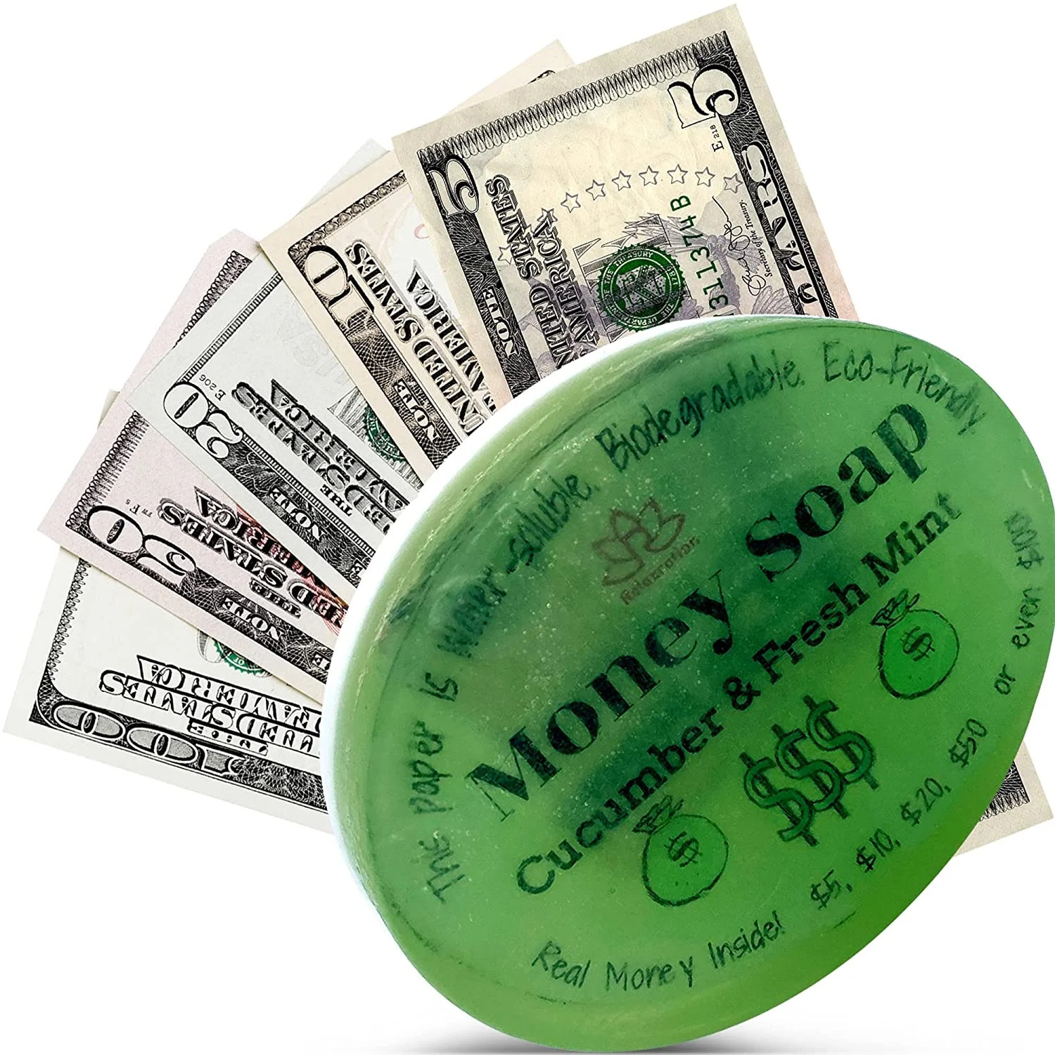 Money Soap Bar with Real Cash Inside Up to $100 Bill Inside in Each Bar - Shea Butter Soap Refres... | Walmart (US)