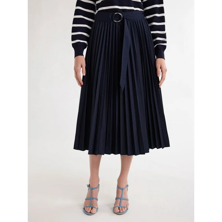Free Assembly Women's  and Women's Plus Sunburst Pleat Maxi Skirt, Sizes XS-4X - Walmart.com | Walmart (US)