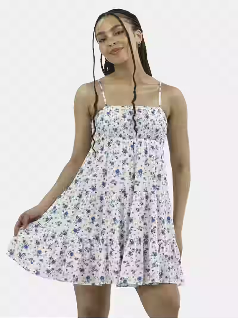 No Boundaries Smocked Tiered Cami Dress, Women's | Walmart (US)