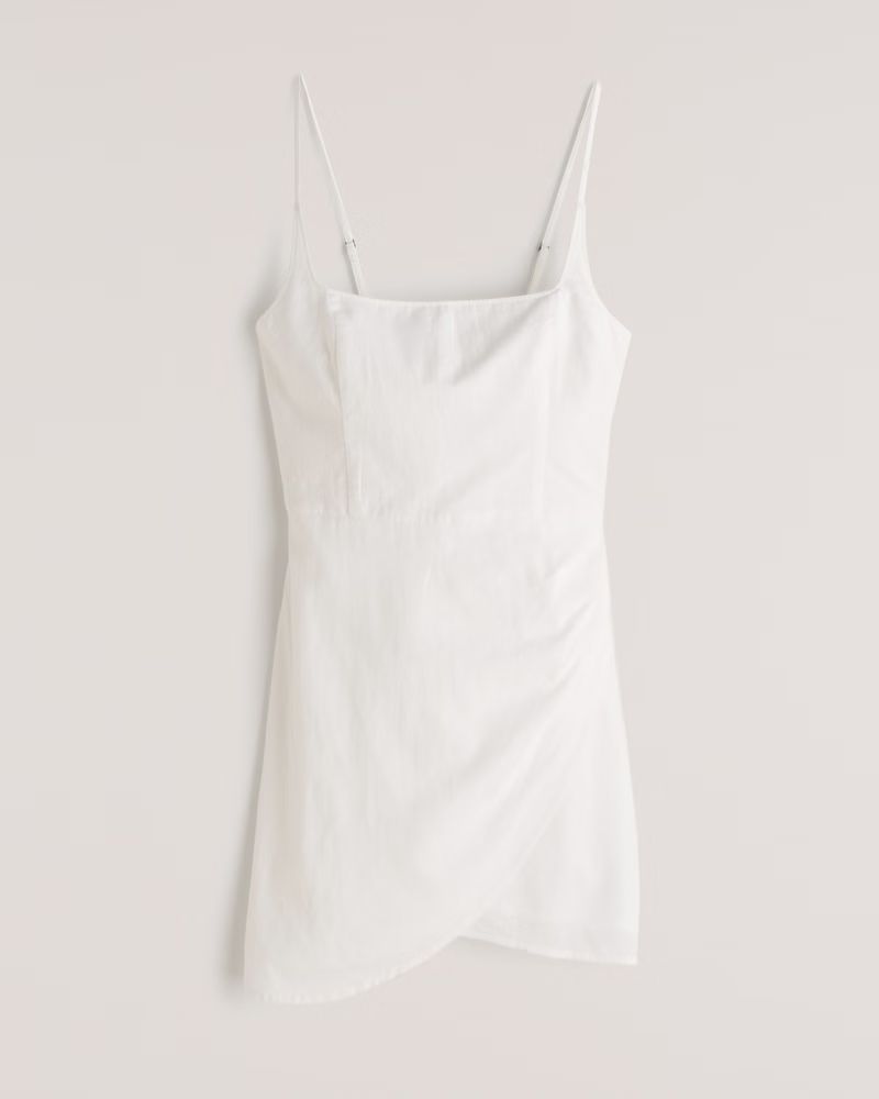 Scoopneck Wrap Mini Dress | Abercrombie & Fitch (US)