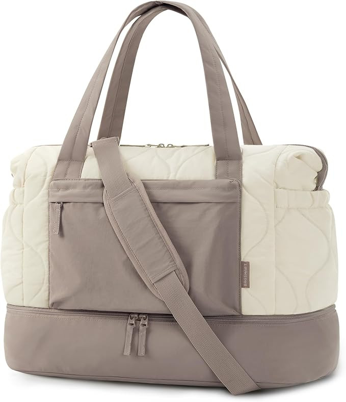 BAGSMART Puffer Duffle Bag for Travel, 33L Weekender Bags for Women, Carry on Bag with Shoe Compa... | Amazon (US)