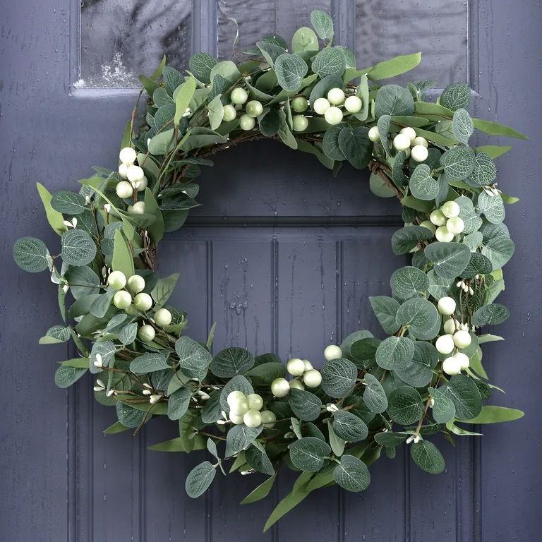 Eucalyptus Wreath Spring Summer Wreath for Front Door Green Leaves Wreath for Room Farmhouse Holi... | Walmart (US)