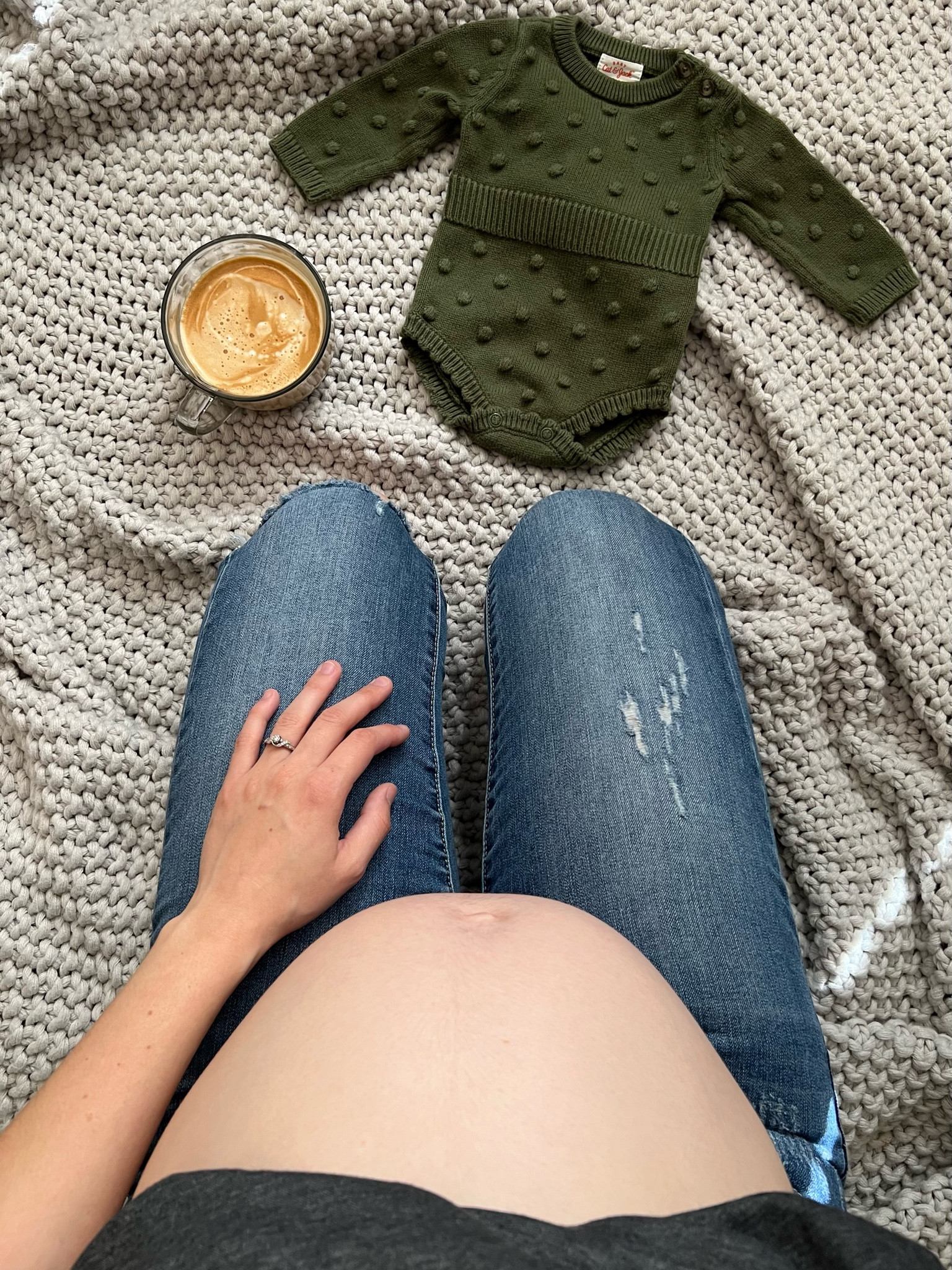 Nothing cozier than a chunky knit blanket, a latte, and dreaming of a sweet baby to come!

#LTKHome #LTKBump