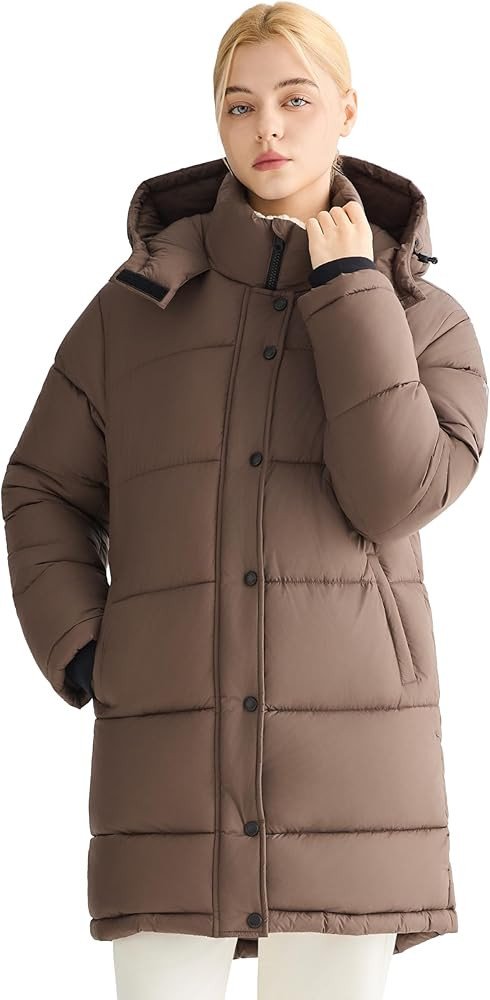 Orolay Women’s Long Winter Puffer Coat Waterproof Hooded Warm Parka Jacket Down Coat with Pocke... | Amazon (US)