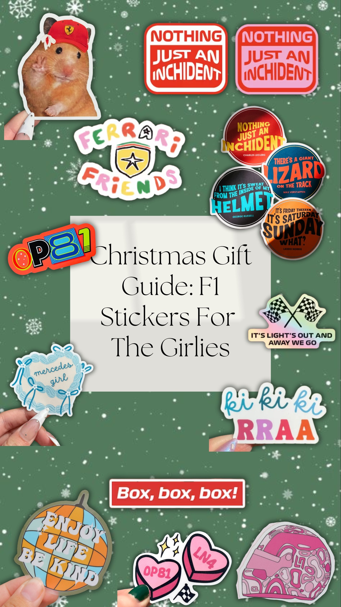 For my F1 Girlies who love stickers, pick up some small business merch for the holiday season🏁🏎️

#LTKGiftGuide #LTKSeasonal #LTKHoliday