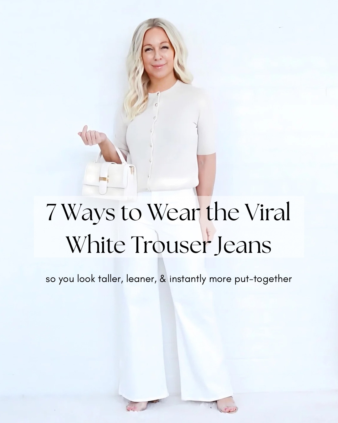 7 Ways to Style the Viral Trouser Jeans…so you can look instantly taller, leaner, and more put together this Spring.

These combinations instantly create what we actually want:
Longer
Leaner
More polished

Trouser jeans do the heavy lifting—
the right tops simply refine and elevate.

This is how you get dressed in minutes…
and look effortlessly put-together.

Ease > Effort = Confidence 🤍

Comment LONG to get these looks for yourself… and look longer and leaner this Spring.

🌸Midlife It Girl Energy,
Valarie

#LTKSeasonal #LTKPetite #LTKOver40