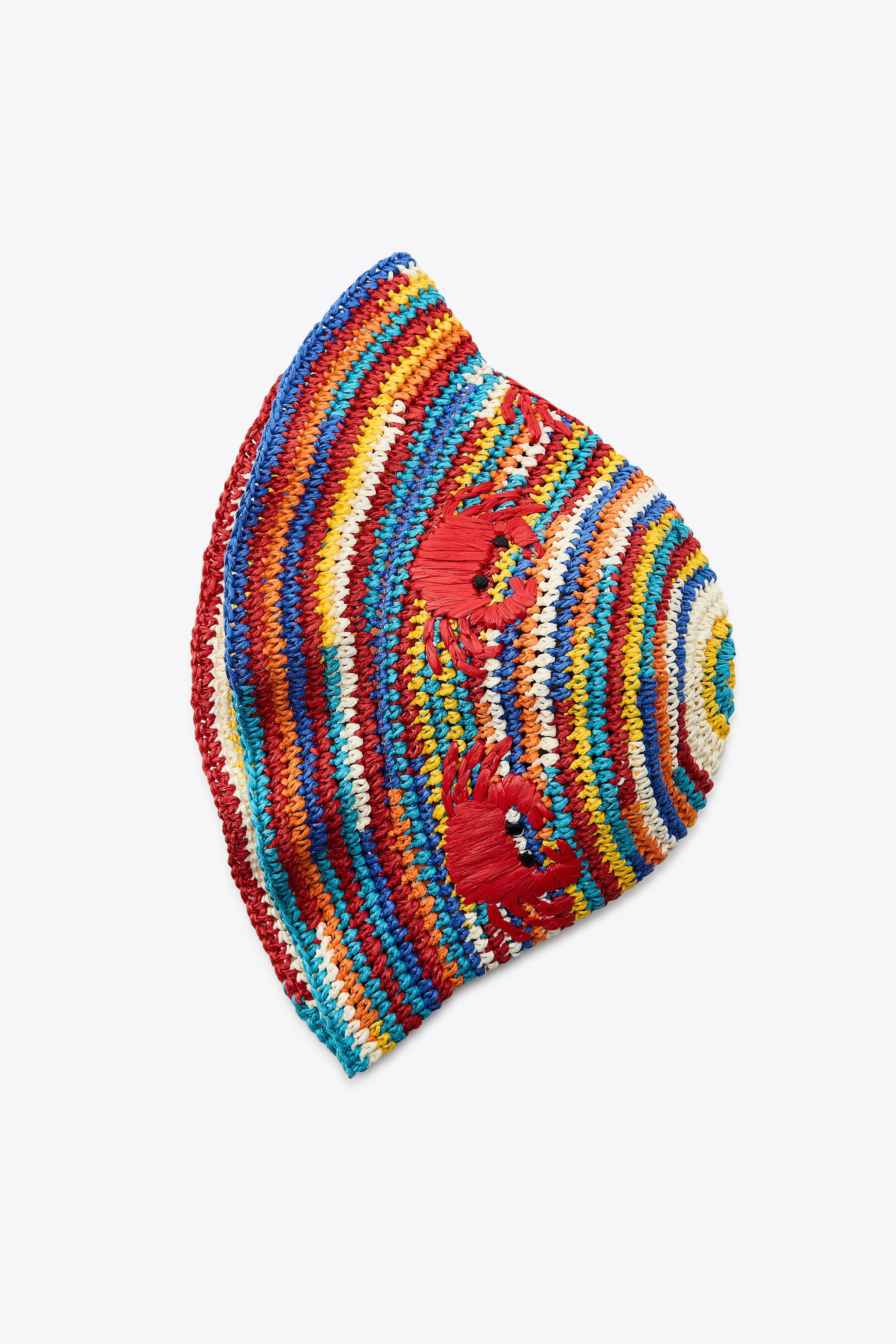 MULTICOLORED BRAIDED CRAB HAT | Zara US