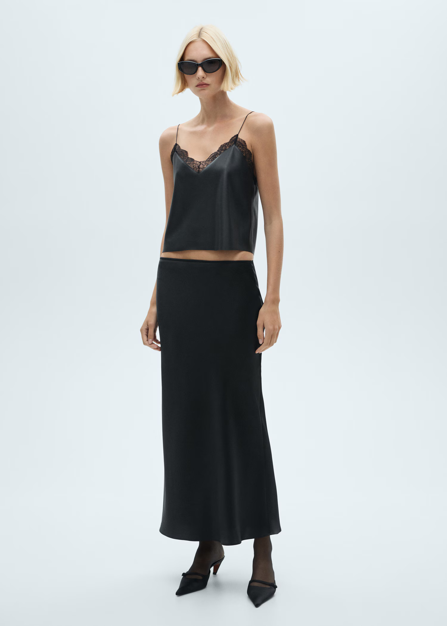 Leather-effect lingerie top - Women | MANGO USA | Mango (US/MX/AU)