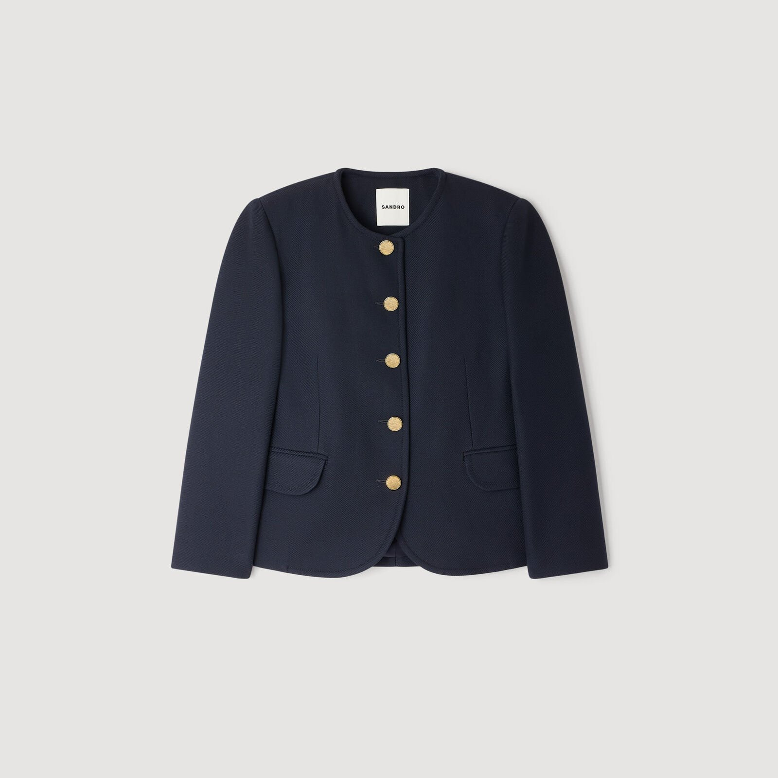 Round collar jacket | Sandro US | Sandro-Paris US