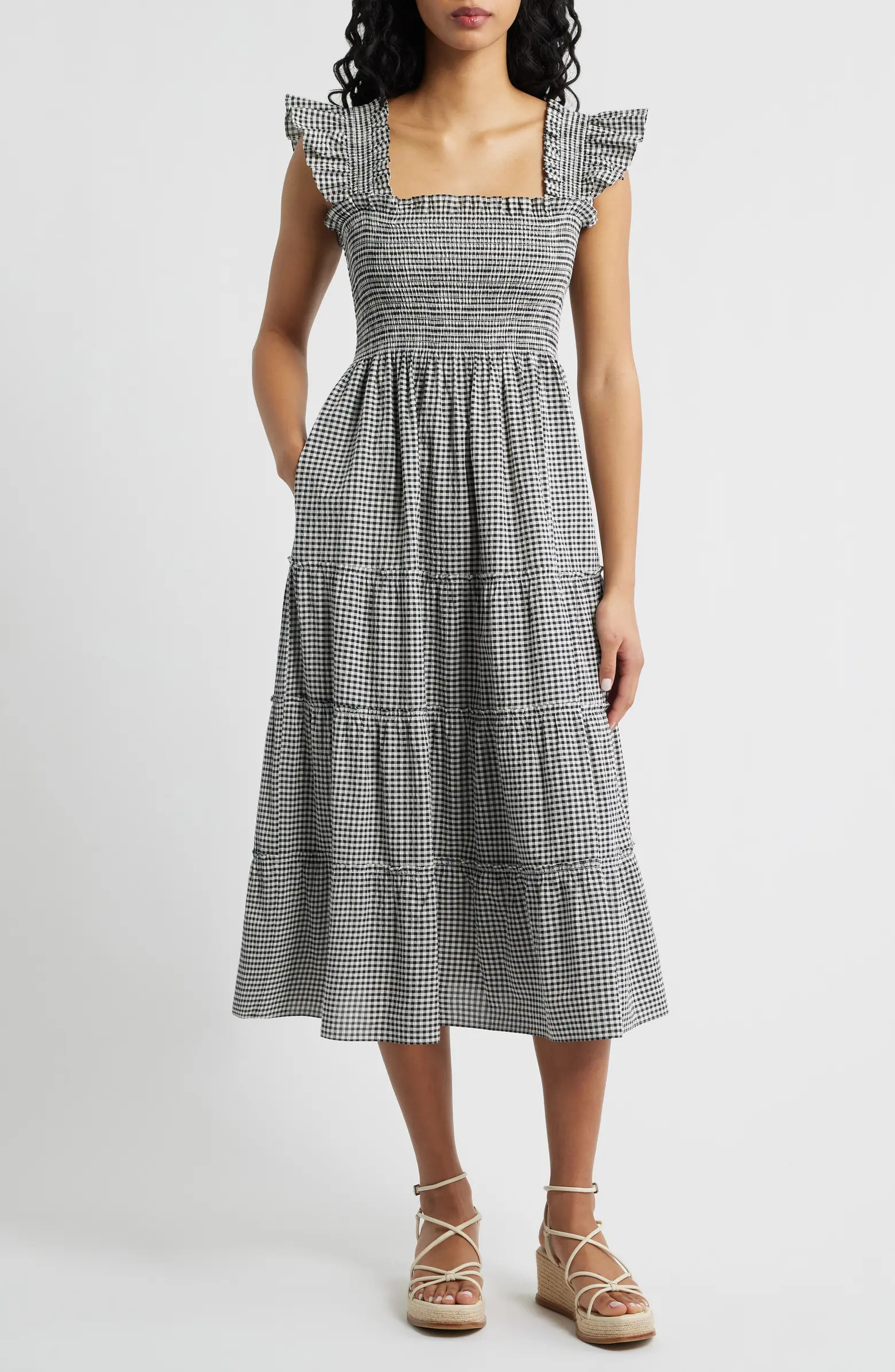 The Ellie Gingham Nap Midi Dress | Nordstrom