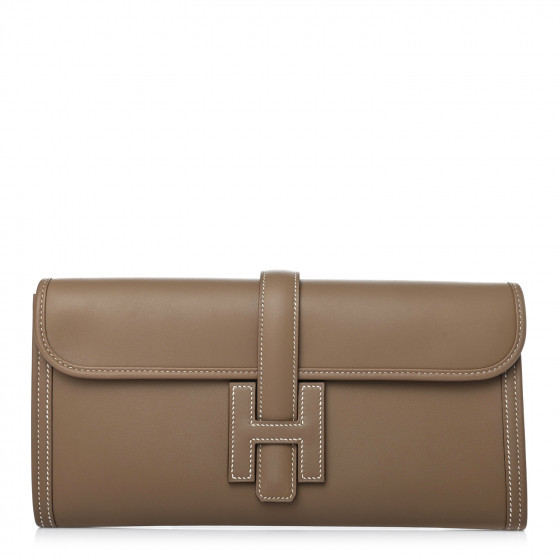 HERMES Swift Jige Elan 29 Clutch Etoupe | FASHIONPHILE | Fashionphile