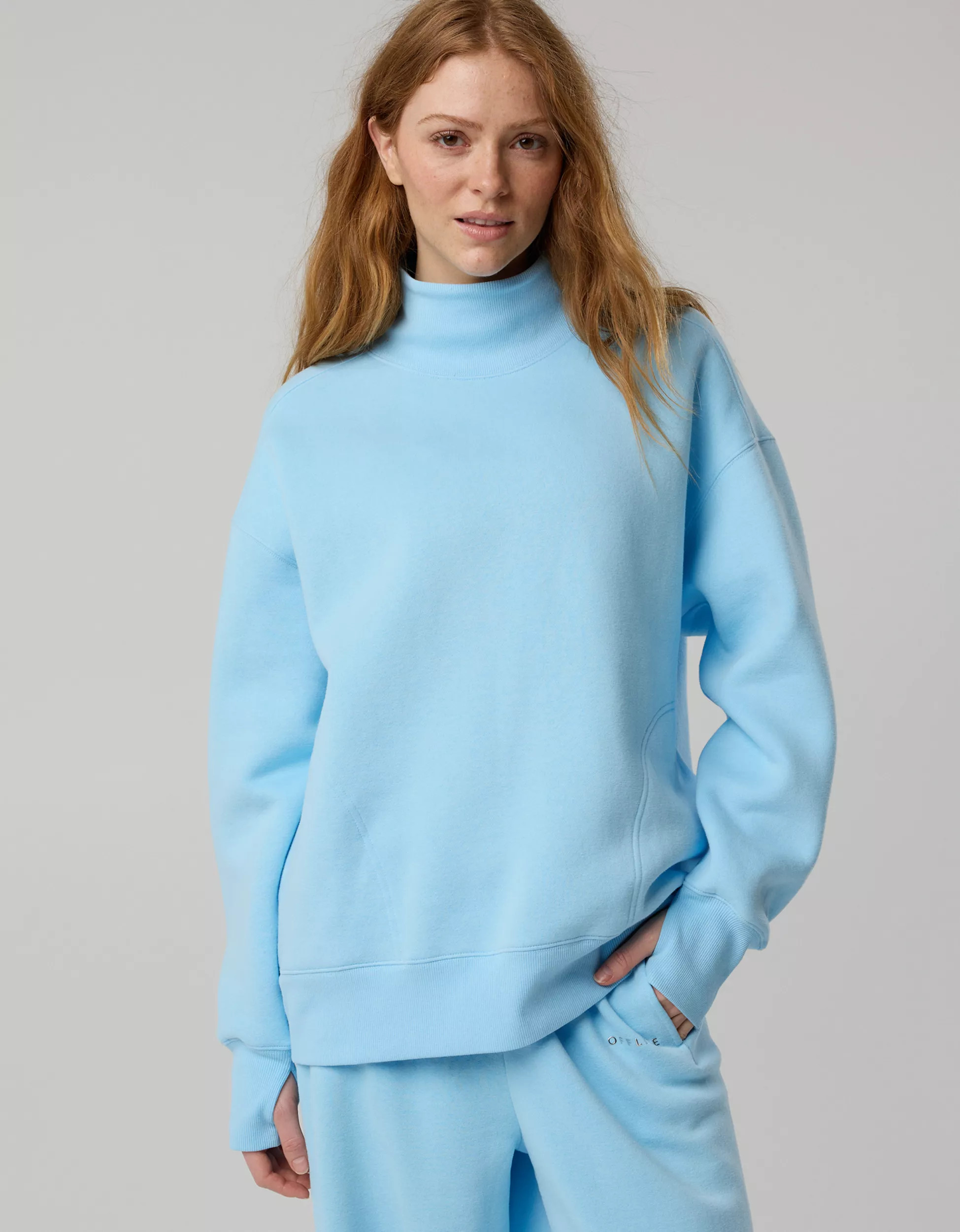 OFFLINE By Aerie Cloud Fleece Oversized Mockneck Sweatshirt | American Eagle Outfitters (US & CA)