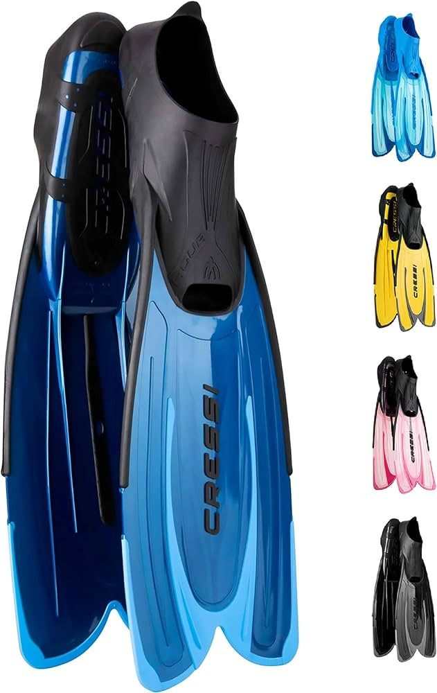 Cressi Adult Snorkeling Fins with Self-Adjustable Comfortable Full Foot Pocket | Perfect for Trav... | Amazon (US)