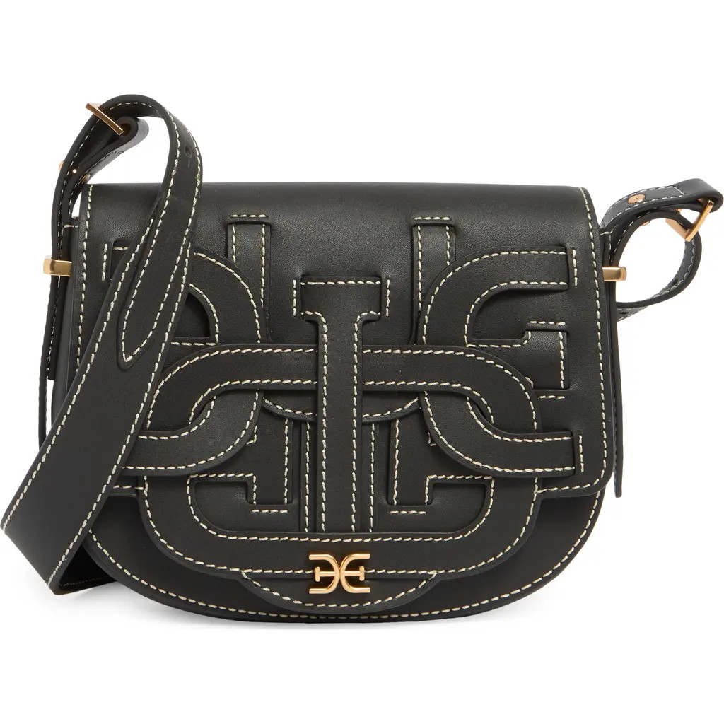 Sam Edelman Small Bay Leather Saddle Crossbody Bag in Black at Nordstrom Rack | Nordstrom Rack