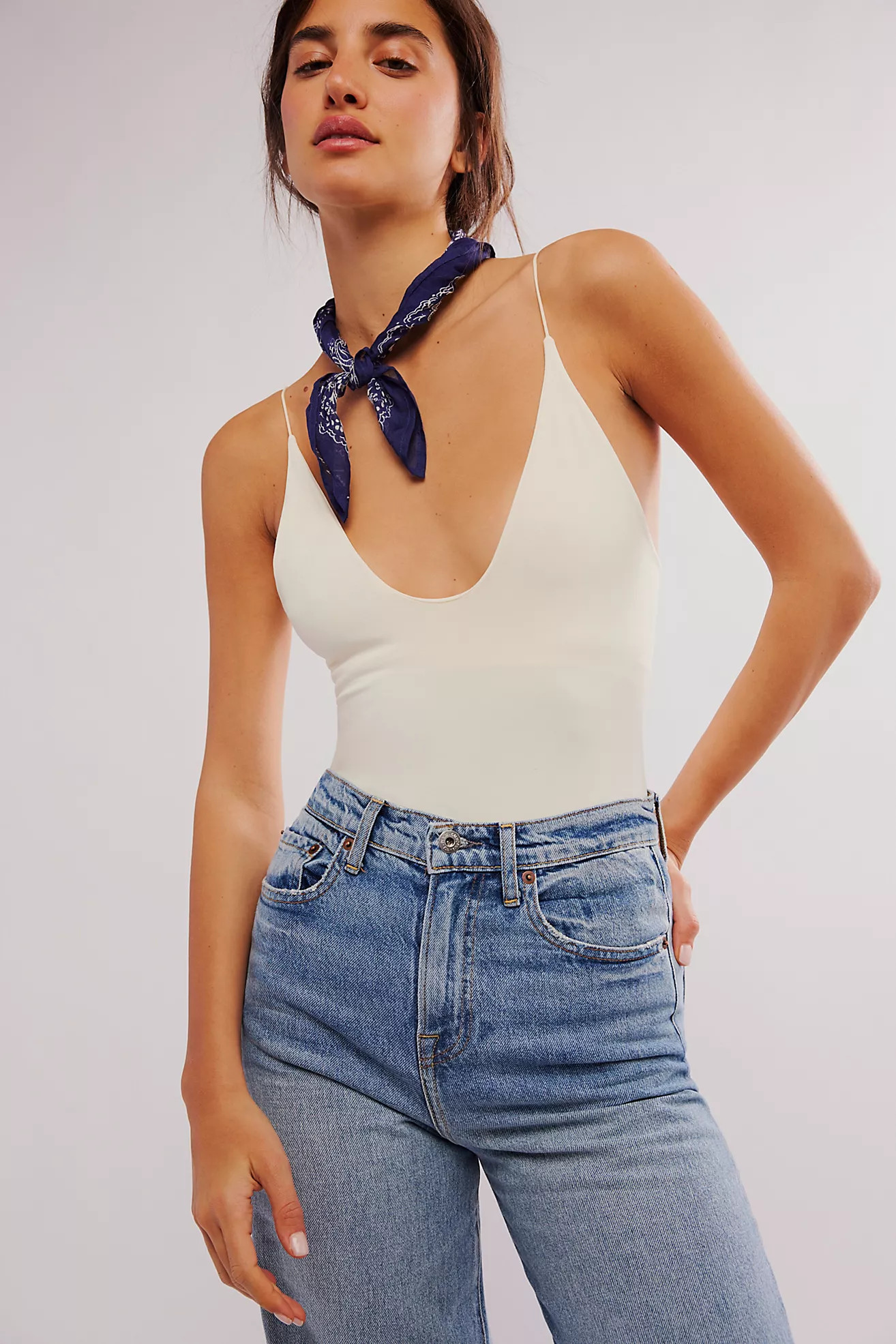 Clean Lines Plunge Bodysuit | Free People (Global - UK&FR Excluded)