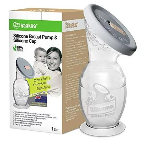 Haakaa Manual Breast Pump with Suction Base and Upgrade Silicone Lid(5oz/150ml) | Walmart (US)