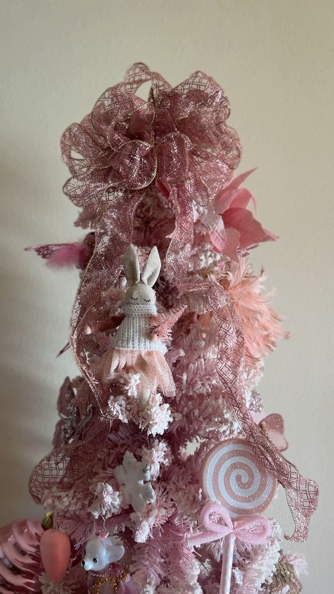 Pink Christmas tree ornaments from At Home! Love this whimsical land of sweets/ nutcracker ballet inspired theme 🎀🩰🧁

#LTKhome #LTKHoliday #LTKSeasonal