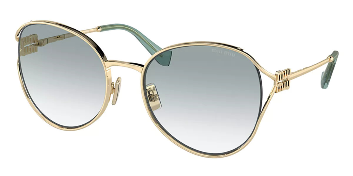 Miu Miu MU53YS ZVN03O Women’s Sunglasses Gold Size 58 | SmartBuyGlasses Global