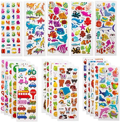 SAVITA 3D Stickers for Kids & Toddlers 500+ Puffy Stickers Variety Pack for Scrapbooking Bullet J... | Amazon (US)