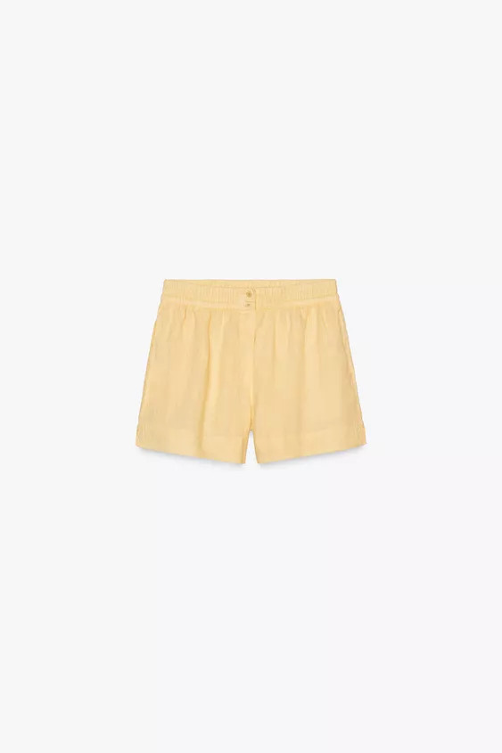 100% LINEN SHORTS ZW COLLECTION | Zara US
