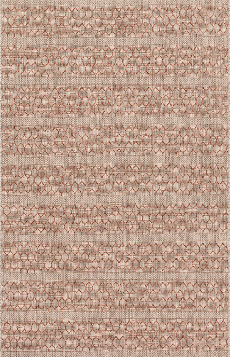 Loloi Isle Ie-01 Beige - Rust Area Rug | RugStudio.com