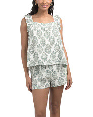 2pc Ruffled Tank Shorts Set | TJ Maxx