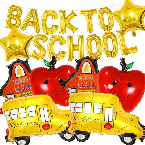 20Pcs Back to School Balloons- 28 Inch Welcome School Bus Balloons for First Day of School Decorations, Back to School Banner Balloon for Back to School Decorations, Kindergarten Party Decor Supplies | Amazon (US)