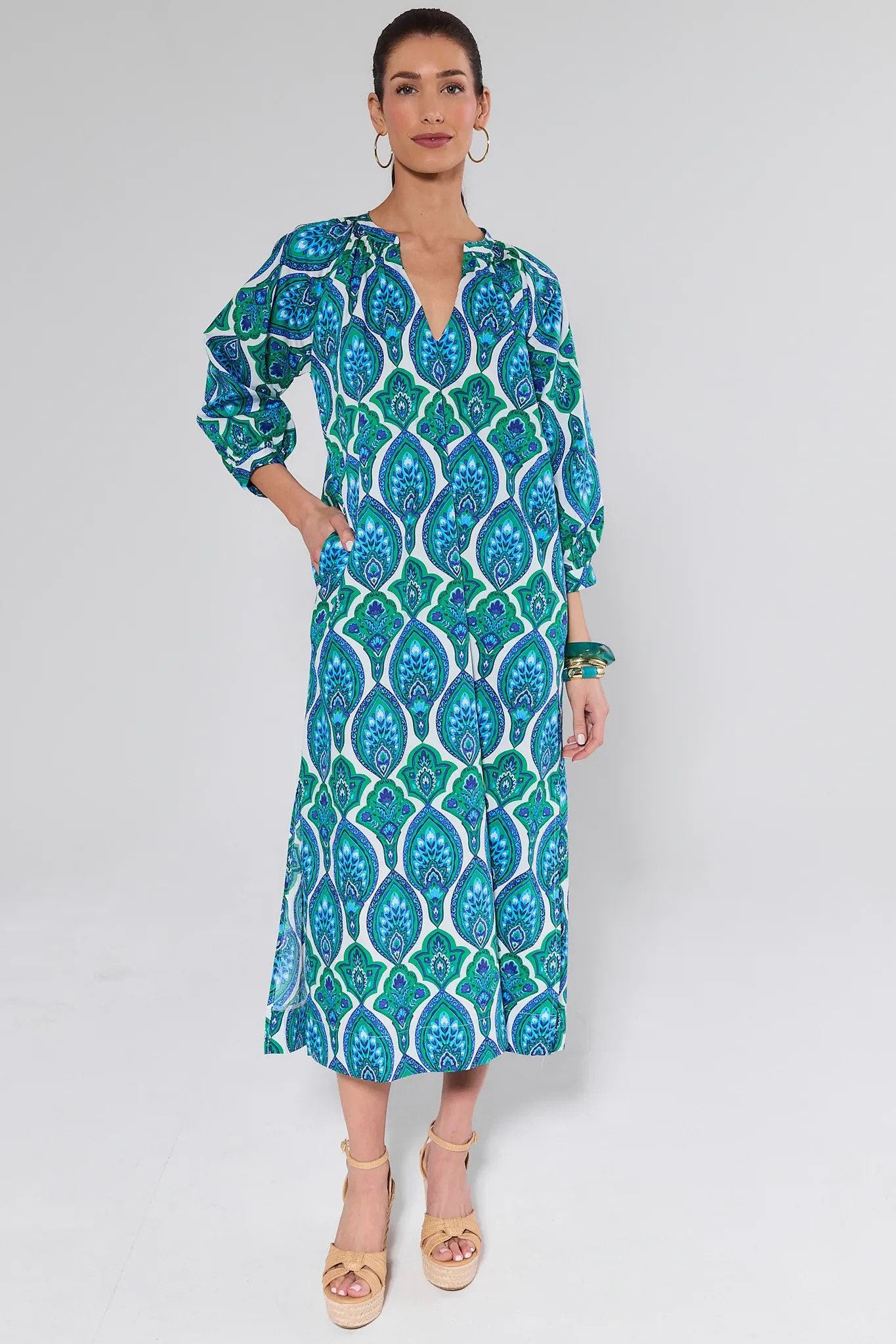 Ellie Artisan Printed Midi Dress | Avara