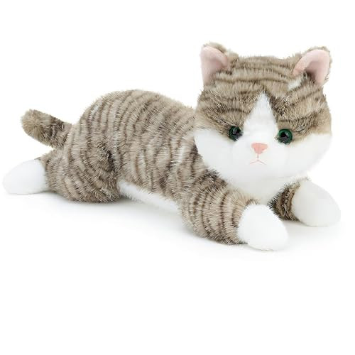 19 inch 3 Lbs Cat Weighted Stuffed Animals, Realistic Weighted Cat Stuffed Animal, Sensory Comfort Plush Throw Pillow, Soft Kawaii Stuffed Kitty Plush Toy Gift for Adults Kids Youth | Amazon (US)