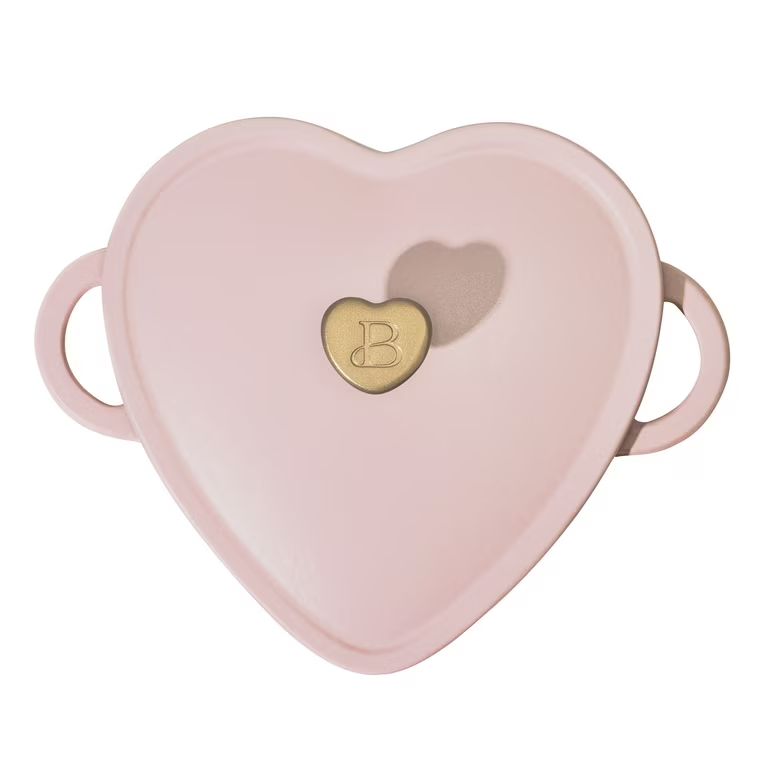 Beautiful 2QT Cast Iron Heart Dutch Oven, Pink Champagne by Drew Barrymore | Walmart (US)