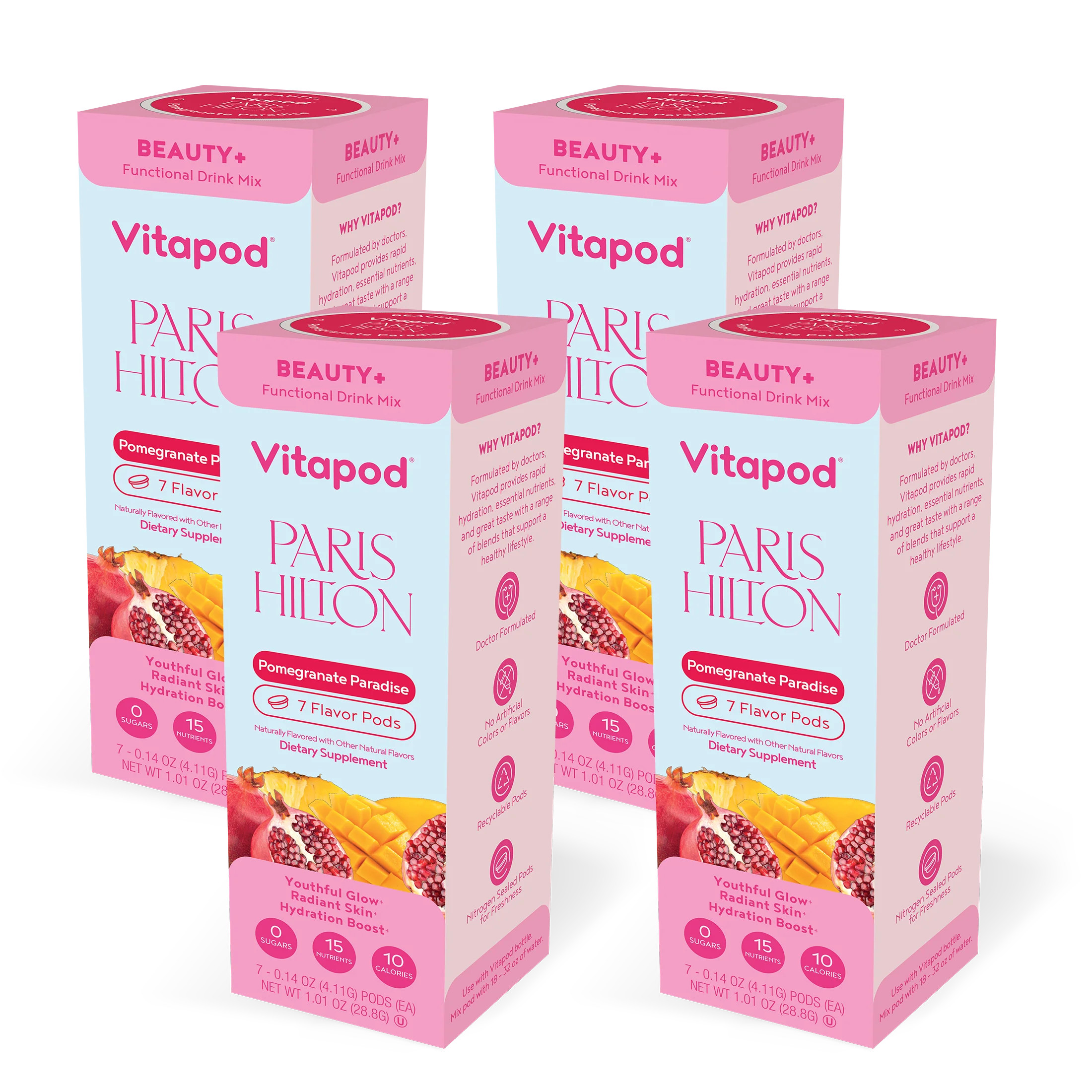 Paris Hilton x Vitapod Beauty+ Pomegranate Paradise, 28 pods | Vitapod