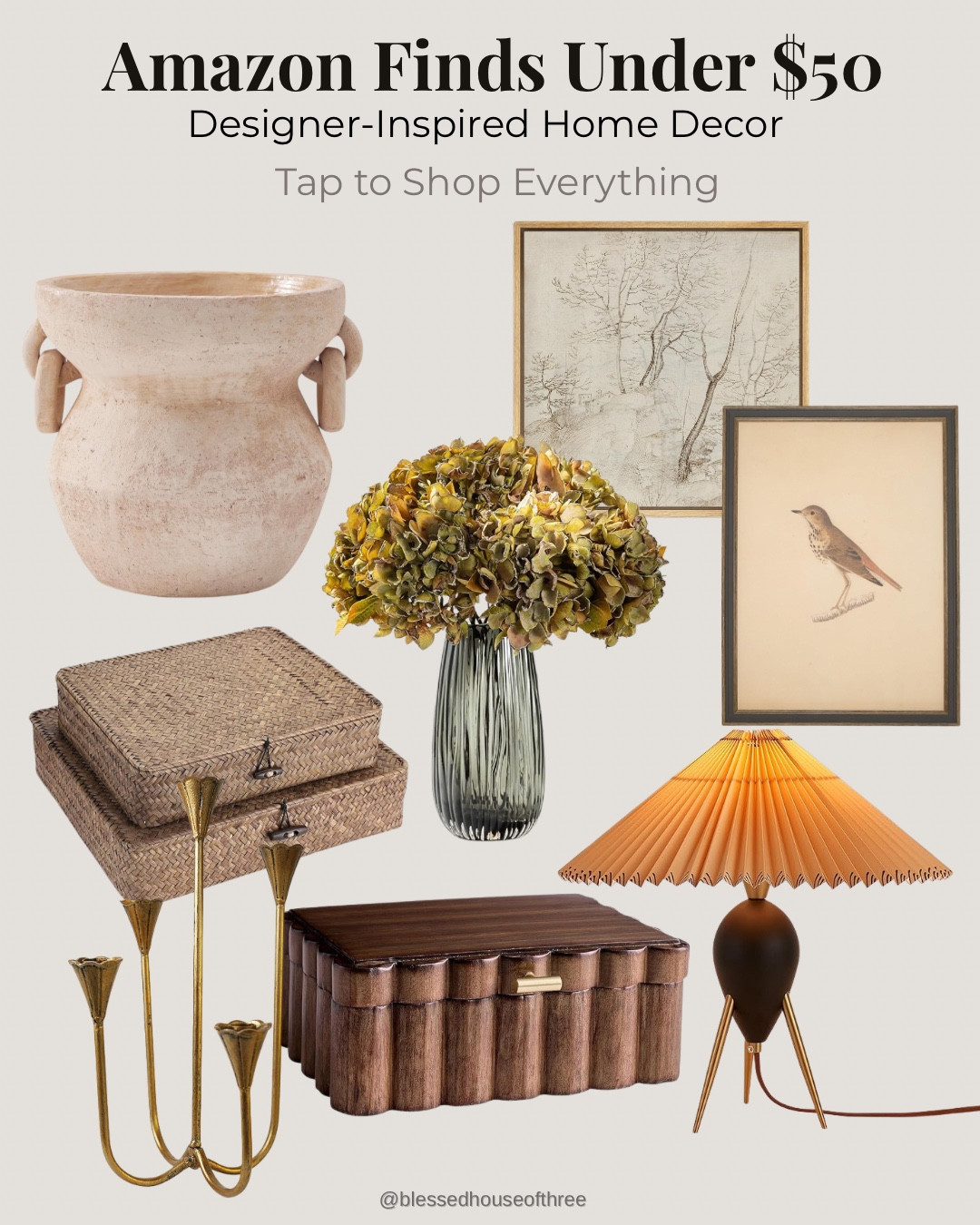 Amazon Finds Under $50 that look SO high end 🤎 designer-inspired home decor + cozy essentials you can mix into any neutral home for an elevated look without the price tag—textured vases, framed art, warm lighting, storage, and decor accents that instantly make a space feel styled and expensive. Tap to shop everything!

#LTKSaleAlert #LTKHome #LTKSeasonal