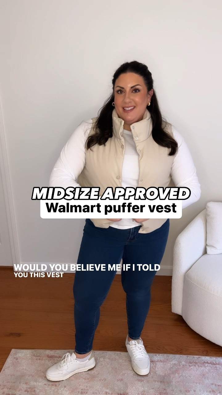 Wearing an XL in this Walmart faux leather puffer vest that’s under $20! Looks and feels so expensive! 

#LTKSeasonal #LTKfindsunder50 #LTKmidsize