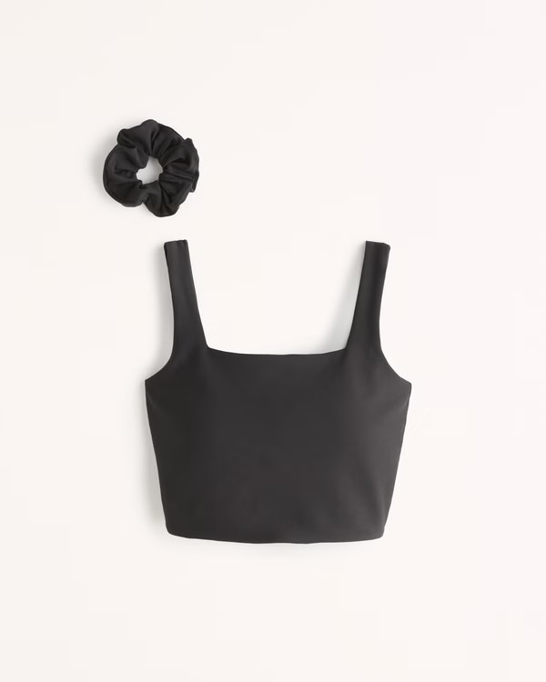 YPB sculptLUX Curve Love Squareneck Slim Tank | Abercrombie & Fitch (US)