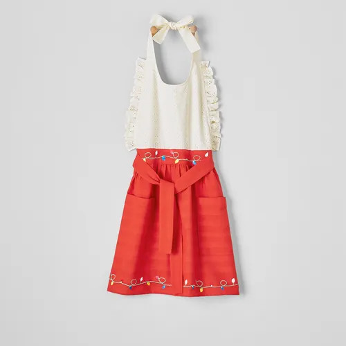 Sur La Table Embroidered String Lights Apron | Sur La Table