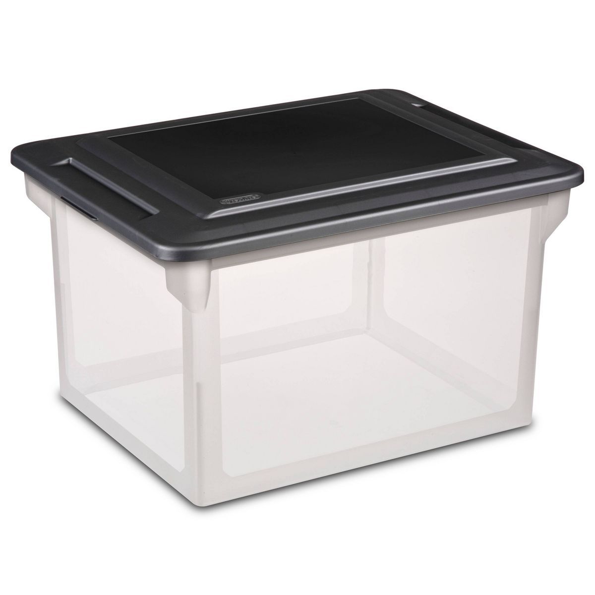 Sterilite 18.5" x 14" Plastic File Box Clear/Black | Target