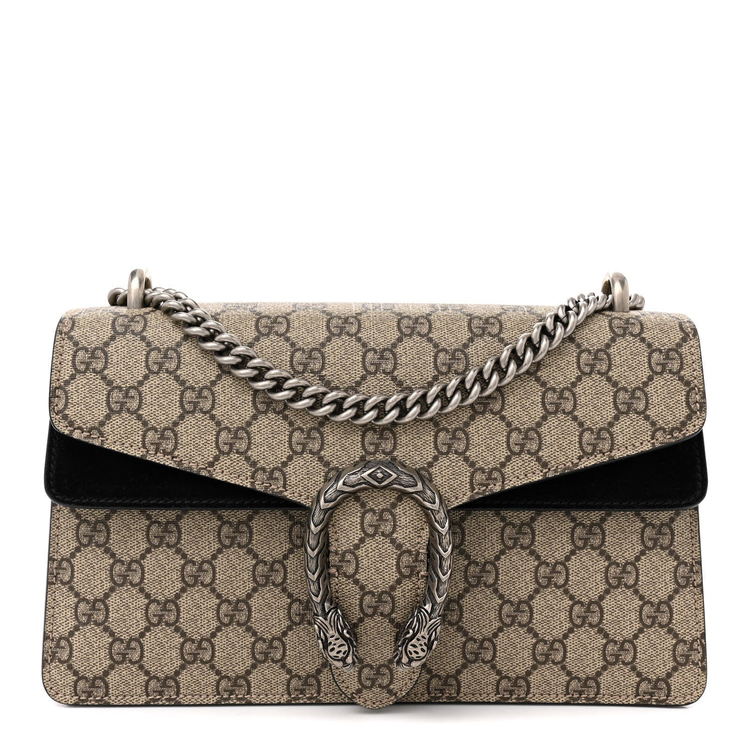 GG Supreme Monogram Small Dionysus Shoulder Bag Black | FASHIONPHILE (US)