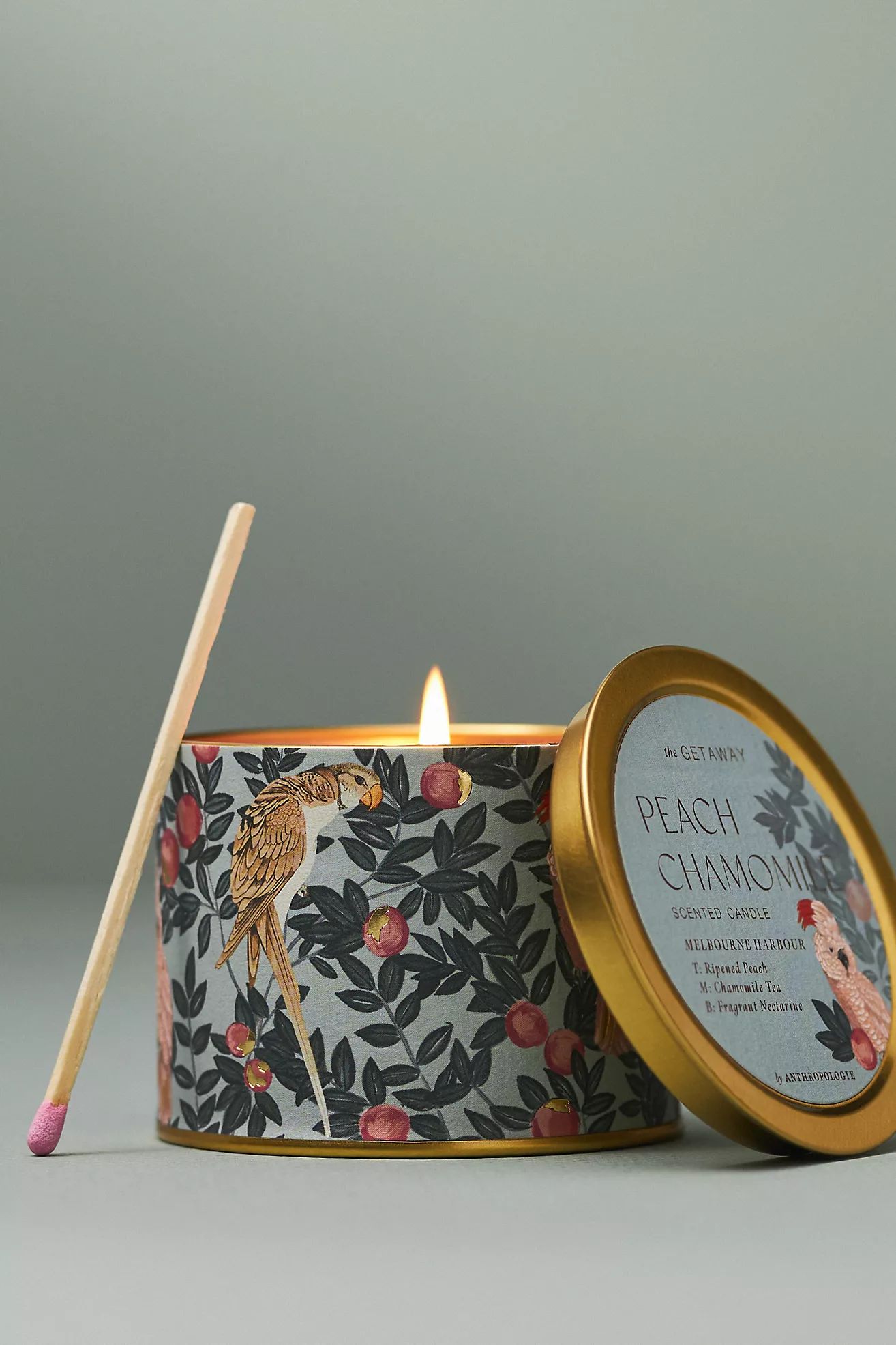 Getaway Fruity Peach Chamomile Tin Candle | Anthropologie (US)
